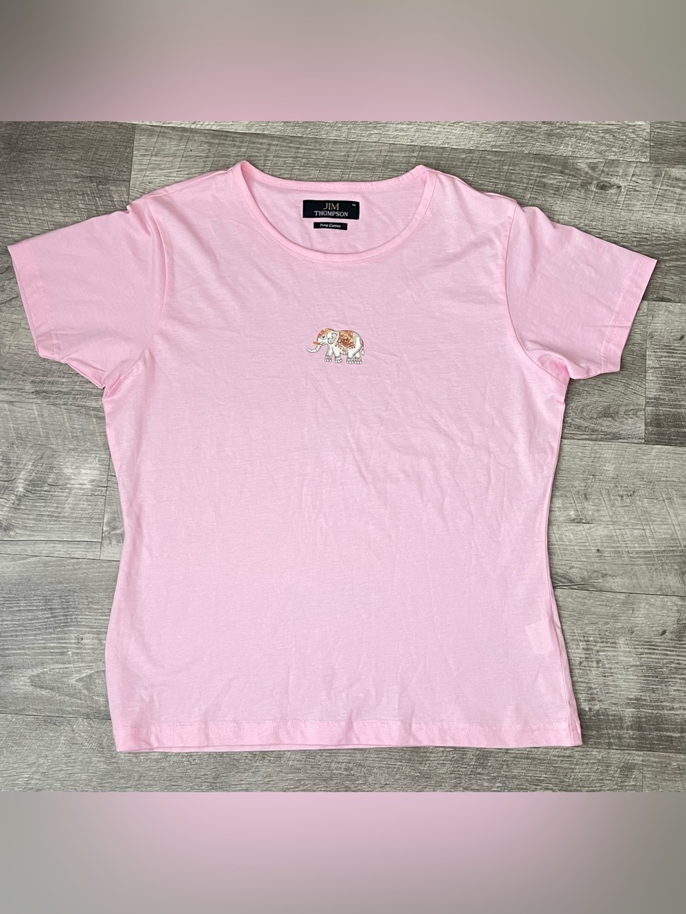 JIM THOMPSON Elephant Crystal Pink Pima
Cotton T-Shirt